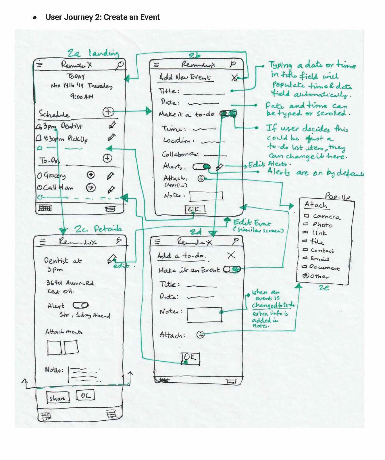 Wireframe 2 Create an Event