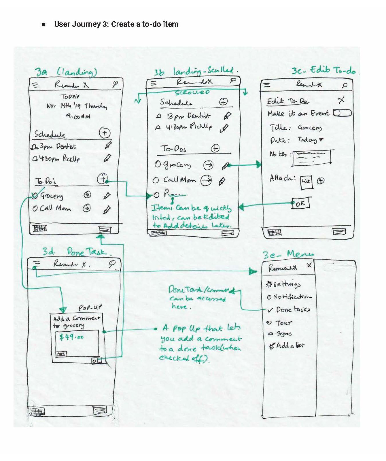 Wireframe 3 Create a to do list